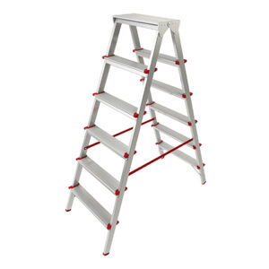 Лестница-стремянка алюм. двухсторонняя 131 см 6 ступ. 4,7кг PRO STARTUL (ST9941-06)