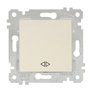 Выключатель промежуточный многопозиционный (скрытый, без рамки, пруж. зажим) кремовый, RITA, MUTLUSA