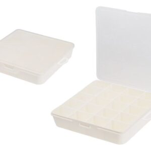 Органайзер для хранения мелочей с разделителями Keeplex Fiori L, 20х20х4,5 см, белое облако, KEEPLEX