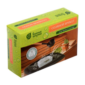 Соляной брикет с травами для бани и сауны, 1300г., "Банные штучки"