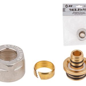 Евроконус (адаптер) 16(2.2) х 3/4" вн. для труб PEX, AV Engineering (инд. упак.)
