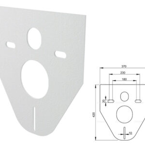 Звукоизоляционная плита для подвесного унитаза и для биде, Alcaplast