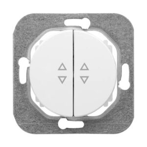 Выключатель 2 клав. проходной (cкрытый, 10А) белый, Прованс, Bylectrica