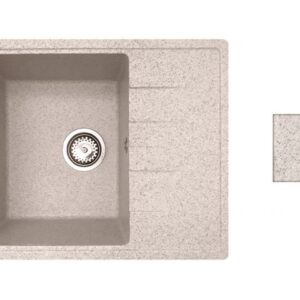 Мойка кухонная из искусственного камня PLATINUM гранит 570х465 мм, AV Engineering
