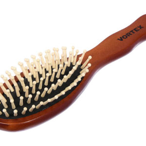 Расческа деревянная, массажная, 22,5х6х3,5 см, "овал", с деревянными зубчиками, VORTEX