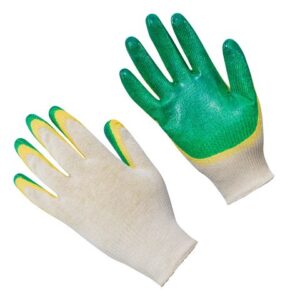 Перчатки х/б, ОДНА УПАКОВКА, латексное покрытие (двойной облив), 13 класс 10 пар ВОЛАТ