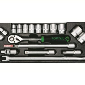 Набор-сет головок 1/2" 18предм. 6гр. 434х176мм TOPTUL