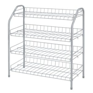 Этажерка для обуви 4-х секционная, 660х280х700 мм, матовый серый, NIKA