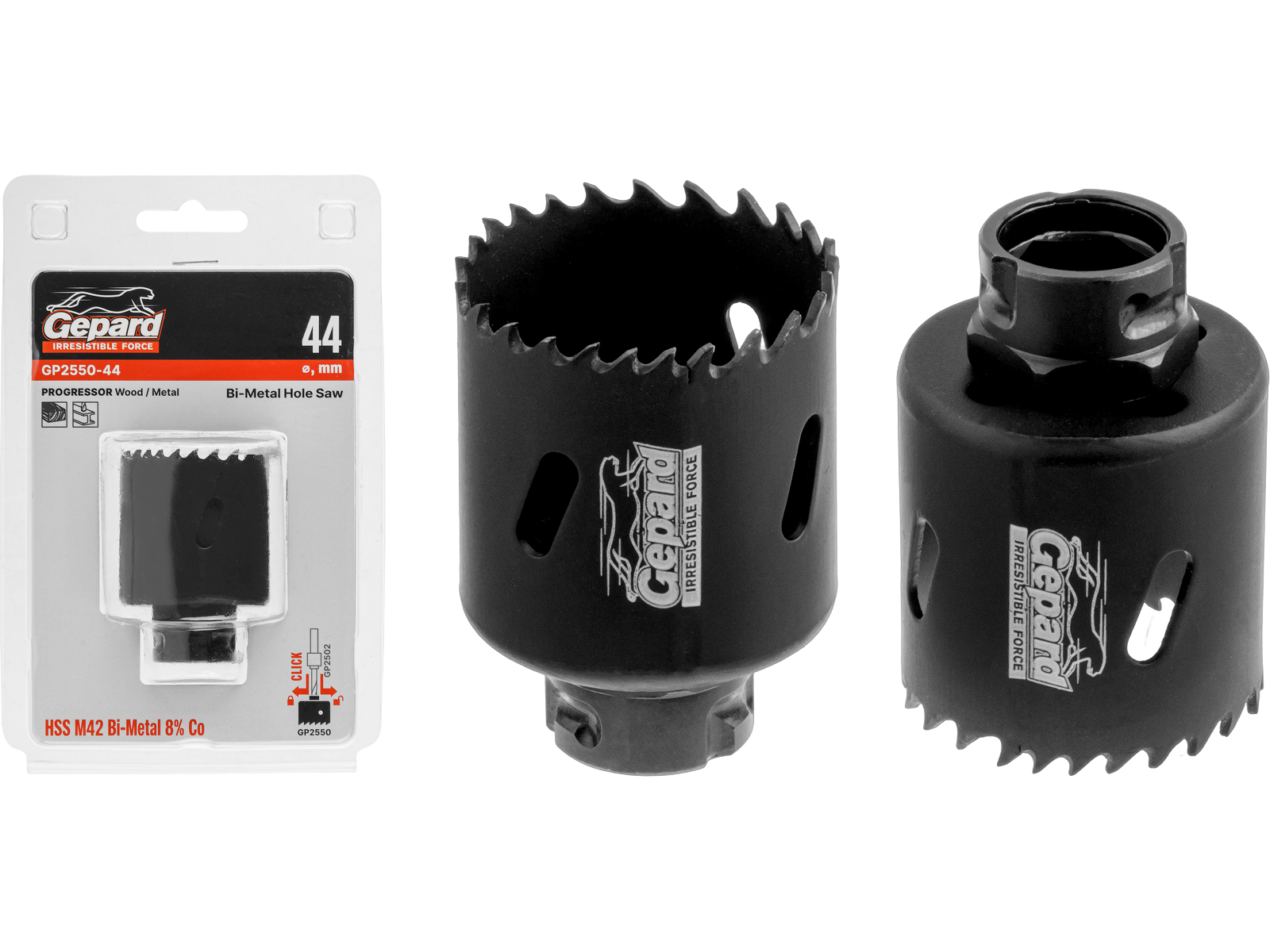 Коронка биметаллическая d44 мм PROGRESSOR GEPARD