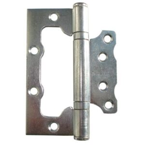 Петля 100 мм универсальная неврезная, белый цинк (50 шт в коробе) STARFIX