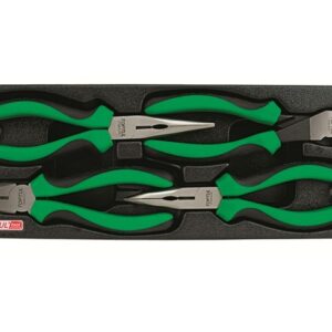 Набор-сет плоскогубцы, тонкогубцы, бокорезы 4пр. 136х364мм TOPTUL