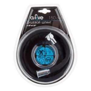 Шланг душевой, Si, 1/2" г-г 150 см, черн., a-five