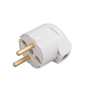 Вилка угловая (с/з, 16А, 250В) белая, Bylectrica