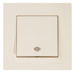 Выключатель 1-клав. (c подсветкой, скрытый, пруж. зажим) кремовый, RITA, MUTLUSAN