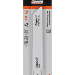Пилка сабельная по металлу S922EF (2 шт.) GEPARD
