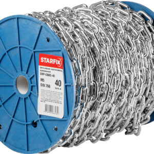 Цепь сварная короткозвенная, оцинк. М5 DIN 766 (бухта 40 м) STARFIX