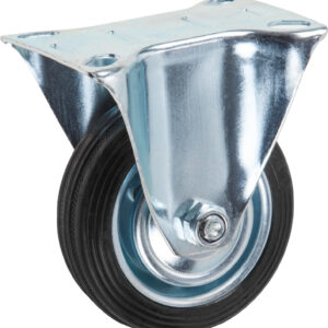 Опора колёсная d-75мм неповоротная, резиновая STARFIX