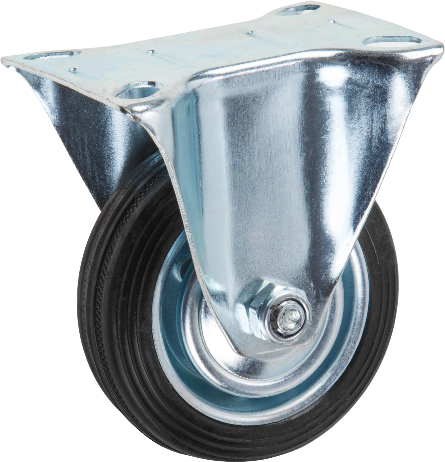 Опора колёсная d-75мм неповоротная, резиновая STARFIX