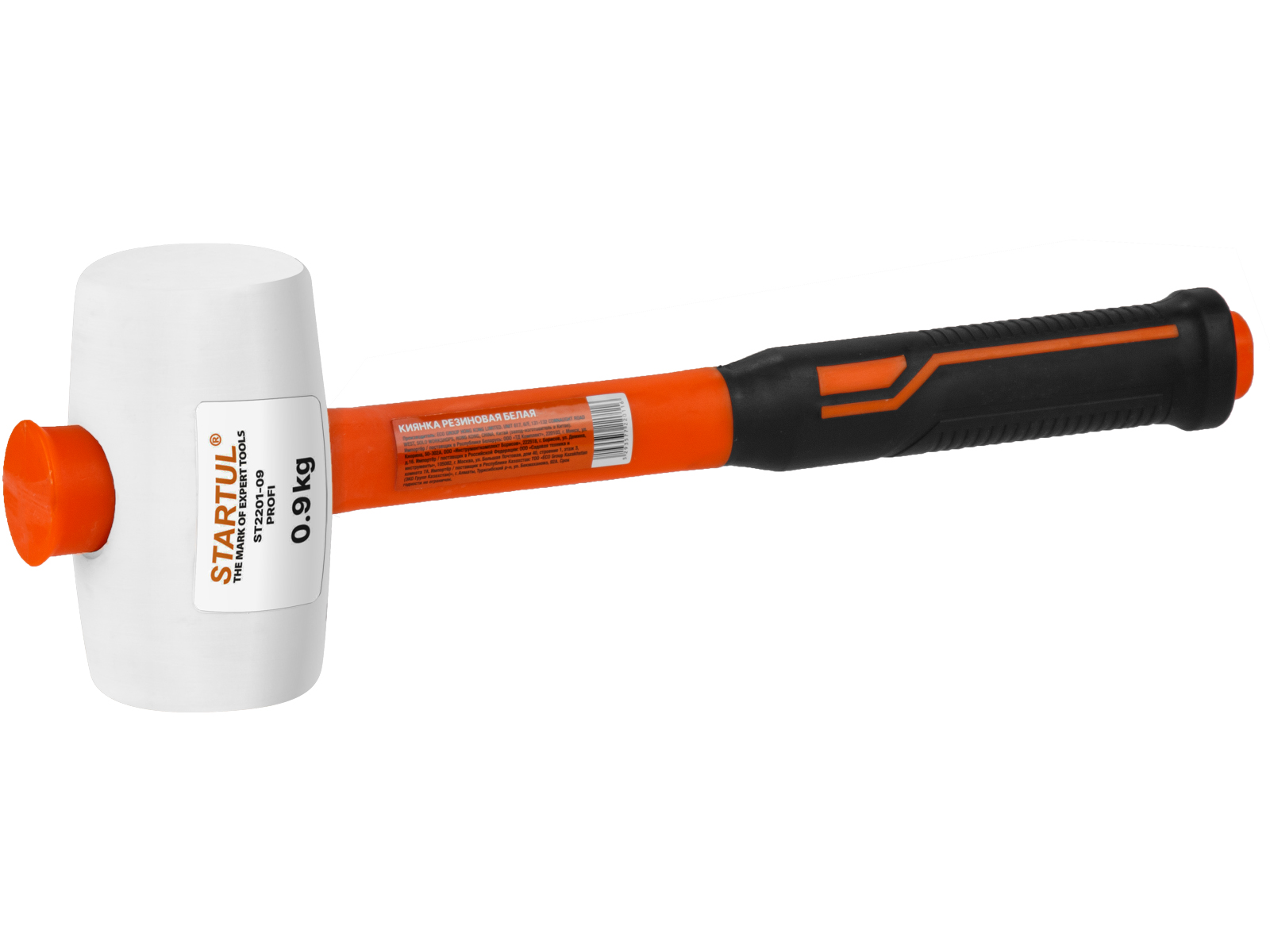 Киянка резиновая белая 0,9кг с фибергл. рукояткой STARTUL PROFI (ST2201-09)