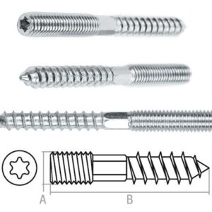 Шуруп-шпилька М8х160 мм (100 шт в карт.уп.) STARFIX