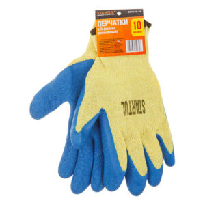 Перчатки х/б, латексное рельефное покрытие, 10 р-р STARTUL
