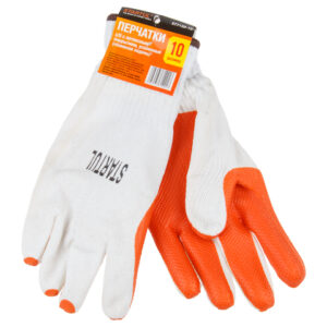 Перчатки х/б, латексное покрытие (усиленные), 9 р-р STARTUL