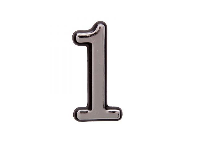 Цифра дверная АЛЛЮР пластик "1" хром