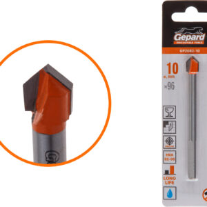 Сверло по кафелю/стеклу 10x96 мм трехгр. хвостовик GEPARD (GP2082-10)