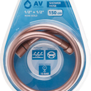 Шланг душевой, PVC, 1/2" г-г 150 см, розовое золото, AV Engineering