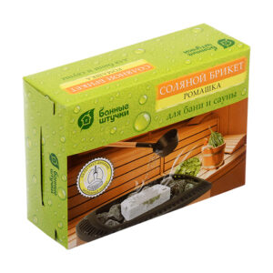 Соляной брикет с травами для бани и сауны,"Ромашка", 1300г., "Банные штучки"