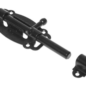 Задвижка дверная 100 мм круглая, черн.мат. STARFIX