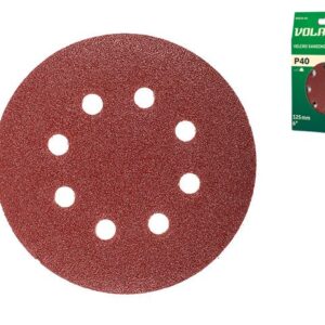 Шлифлист 125мм круг Р40 8 отв. 10шт. ВОЛАТ