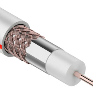 Кабель SAT 50 M, Cu/Al/Cu (64 %) 75 Ом (бухта 100 м) белый PROconnect