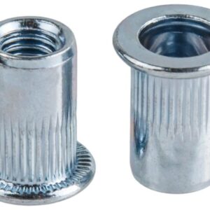 Заклепка резьбовая М4 цилиндрический бортик, белый цинк (500 шт в карт. уп.) STARFIX