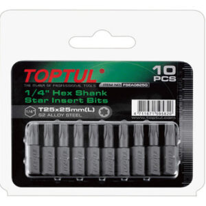 Насадка TORX T25*25 1/4" 10шт блистер TOPTUL