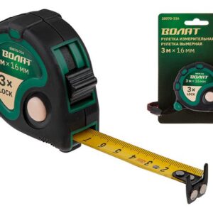 Рулетка  3м/16мм обрезин. корп. ВОЛАТ