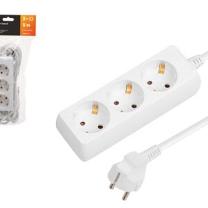 Удлинитель 5м (3 роз., 2,2кВт, с/з, ПВС 3х0,75) Юпитер