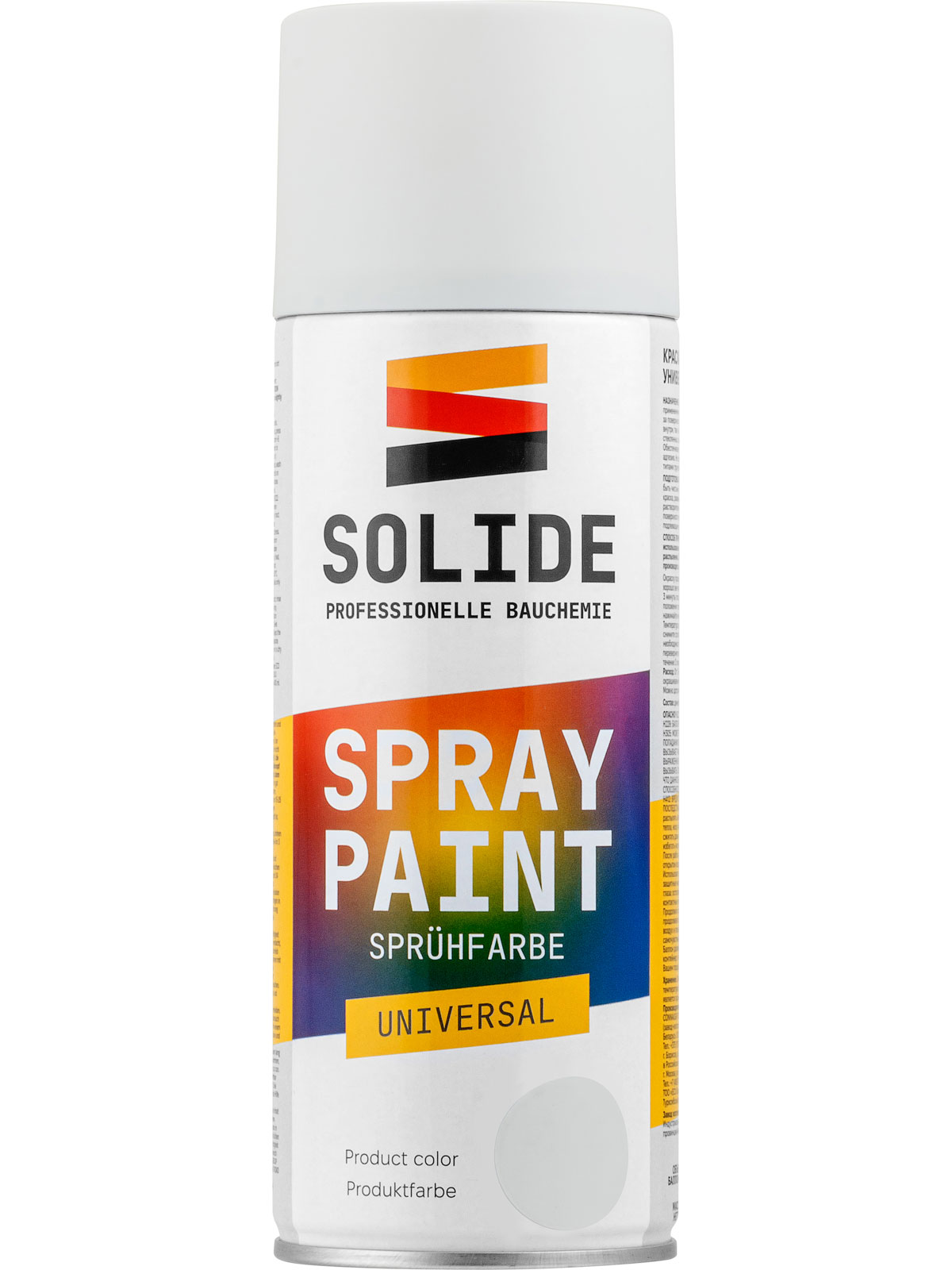 Краска-эмаль аэроз. универсальная белый матовый SOLIDE 400 мл (9016)