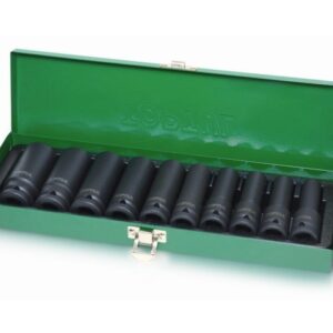 Набор головок ударн. 1/2" 10-24мм 6гр. 10шт. глубокие TOPTUL