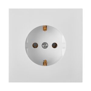 Розетка 1-ая (скрытая, с/з) белая, Carre, BYLECTRICA