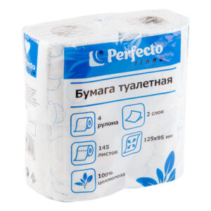 Бумага туалетная, 4 рулона, PERFECTO LINEA
