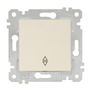 Выключатель проходной 1-клав. (скрытый, без рамки, винт. зажим) кремовый, RITA, MUTLUSAN