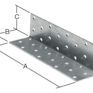 Уголок крепежный равносторонний 60х40х40 мм KUR белый цинк STARFIX