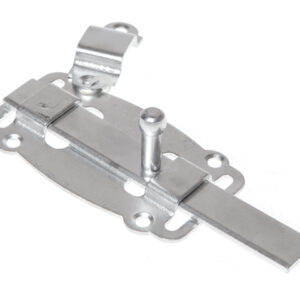 Задвижка дверная 100 мм плоская, белый цинк STARFIX