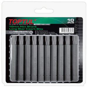 Насадка TORX T25 75мм LONG 10шт блистер TOPTUL