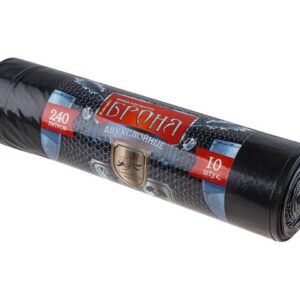 Мешки для мусора, 240 л, 10 шт, "БРОНЯ", черные, РОМАШКА