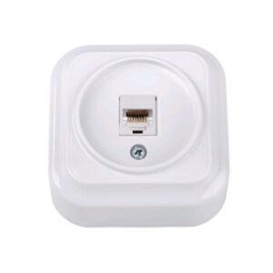 Розетка 1-ая компьютерная (открытая) белая,Вариант, BYLECTRICA