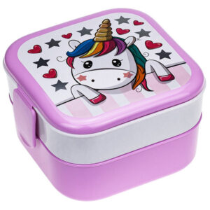Контейнер для обеда (0,4+0,4л) - единорог IDEA