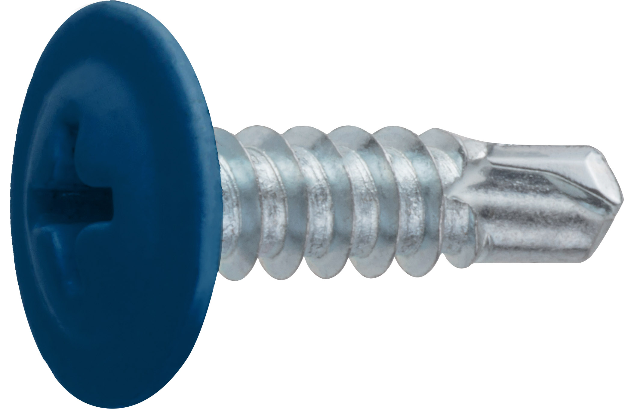 Саморез 4.2х16 мм с прессшайбой, цинк, со сверлом, RAL 5005 (500 шт в карт. уп.) STARFIX