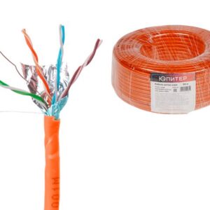 Кабель витая пара F/UTP Cat5E 4х2х24AWG (0.51мм) 50м, CCA, внутр. (ПВХ) Юпитер